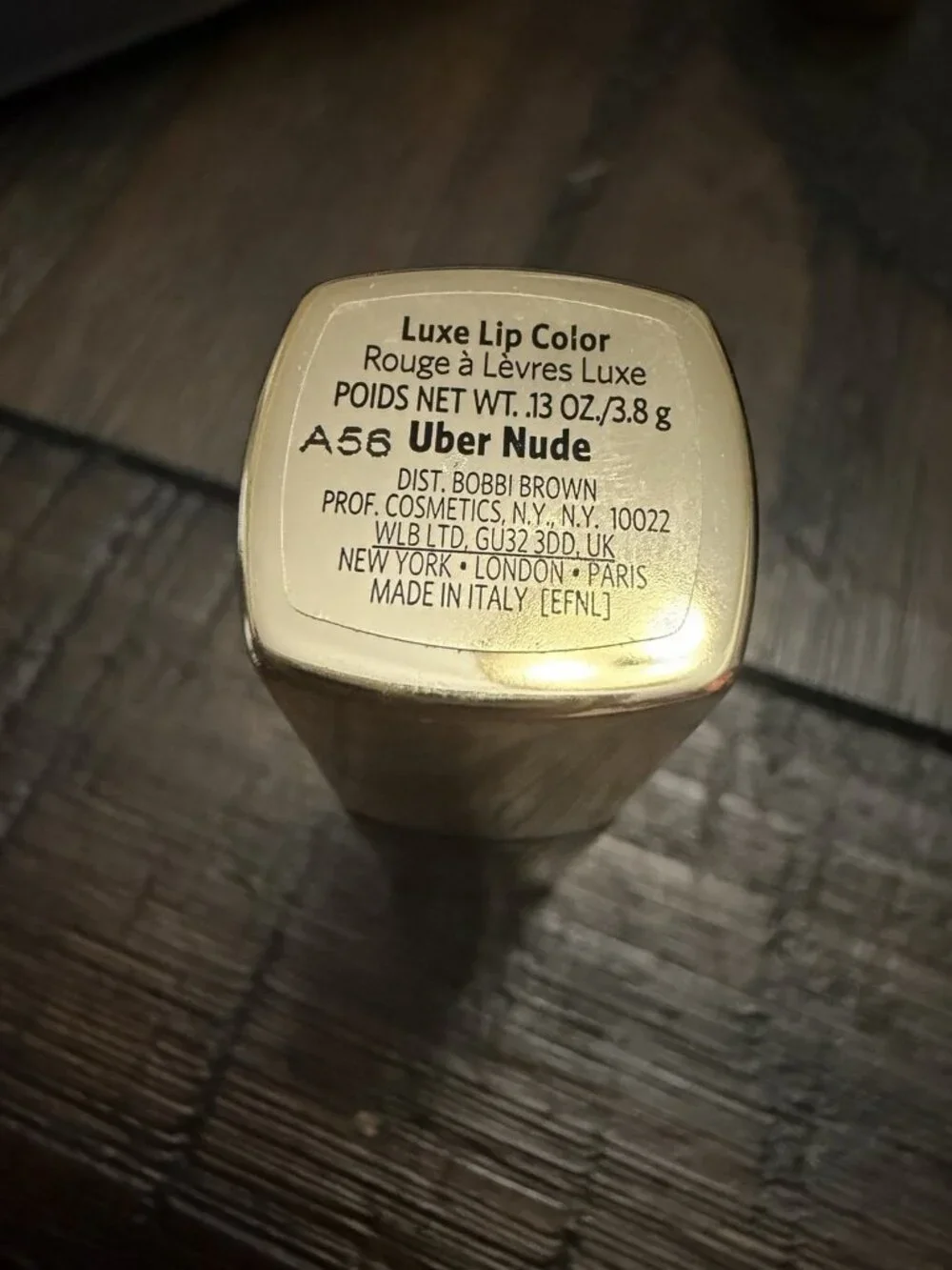 Bobbi Brown Luxe Lip Color Lipstick UBER NUDE Full Size 0.13 oz